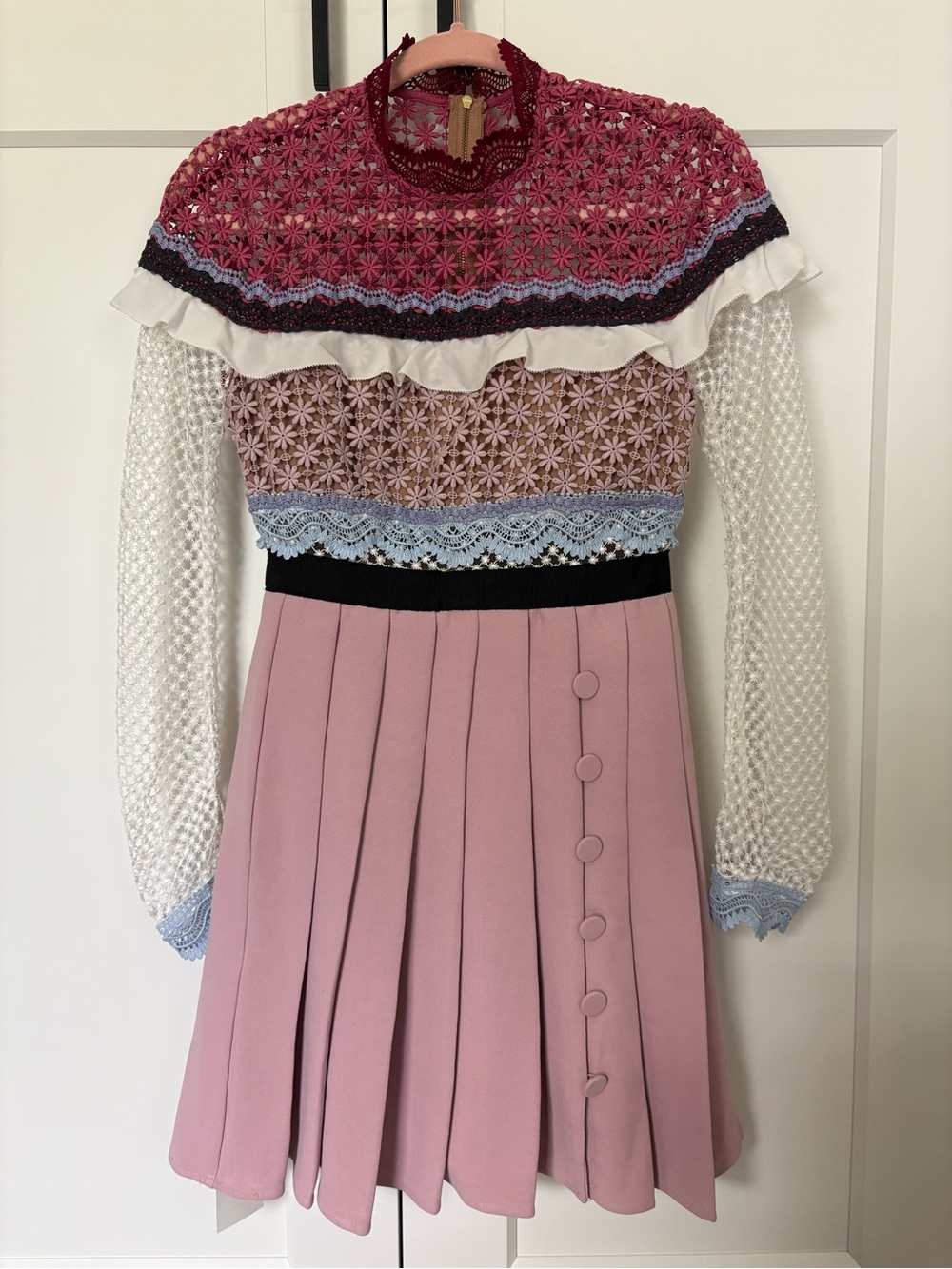 Self-Portrait Bellis Lace Trim Dress